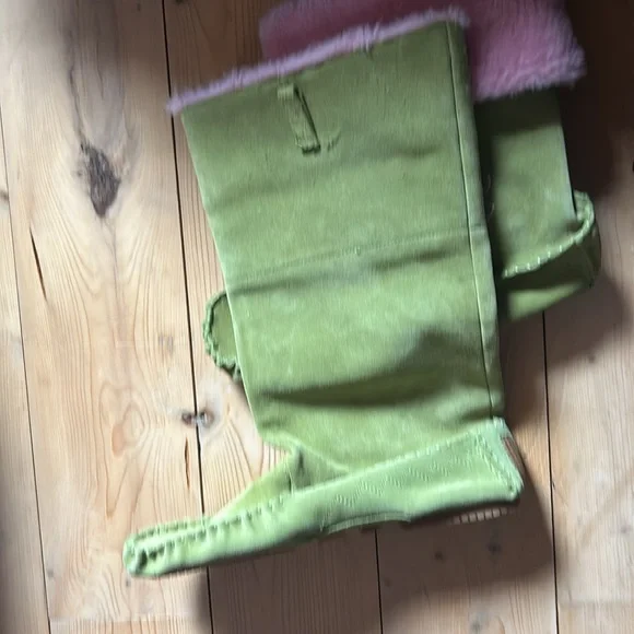 Naughty Monkey Boots/Pink & Green/Size 9.5/ New-No tags - Picture 6 of 11